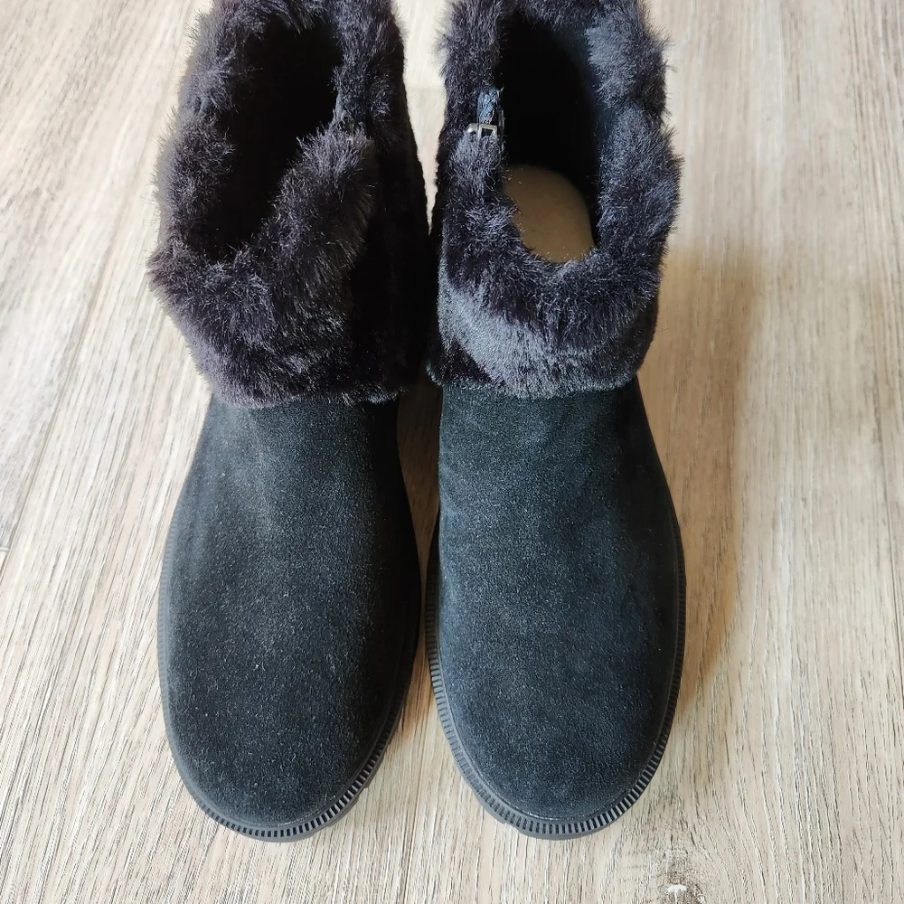 Koolabura by Ugg Berea Fuzz Ankle Boots Womens 7 Faux Fur Winter Nwot - Picture 3 of 13